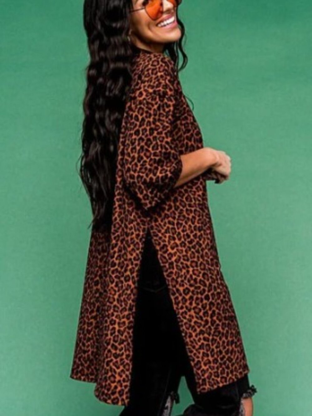 LALA ORIGINAL: Lala Icon Mock Neck Top in Leopard